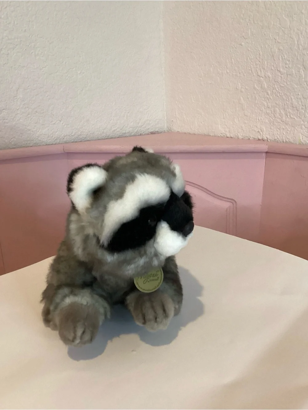 Plush Raccoon Stuffed Animal - Gray Black - Soft Cuddly Toy